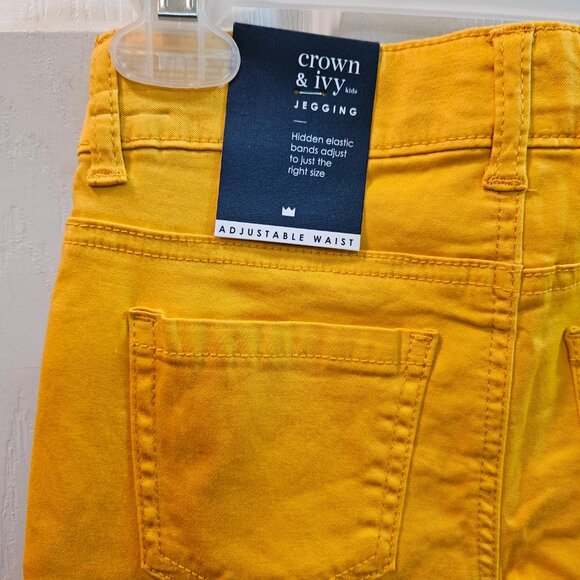 ** HOST PICK ** - Girl's Crown & Ivy Yellow Gold Pants - Size 8 - Picture 9 of 14